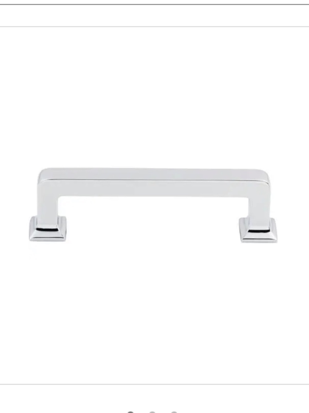 NEW Top knobs. Ascendra pull. Cabinet pull. Set of 5. 3 3/4 inch.Polished chrome